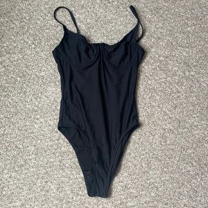 Black one piece swimsuit